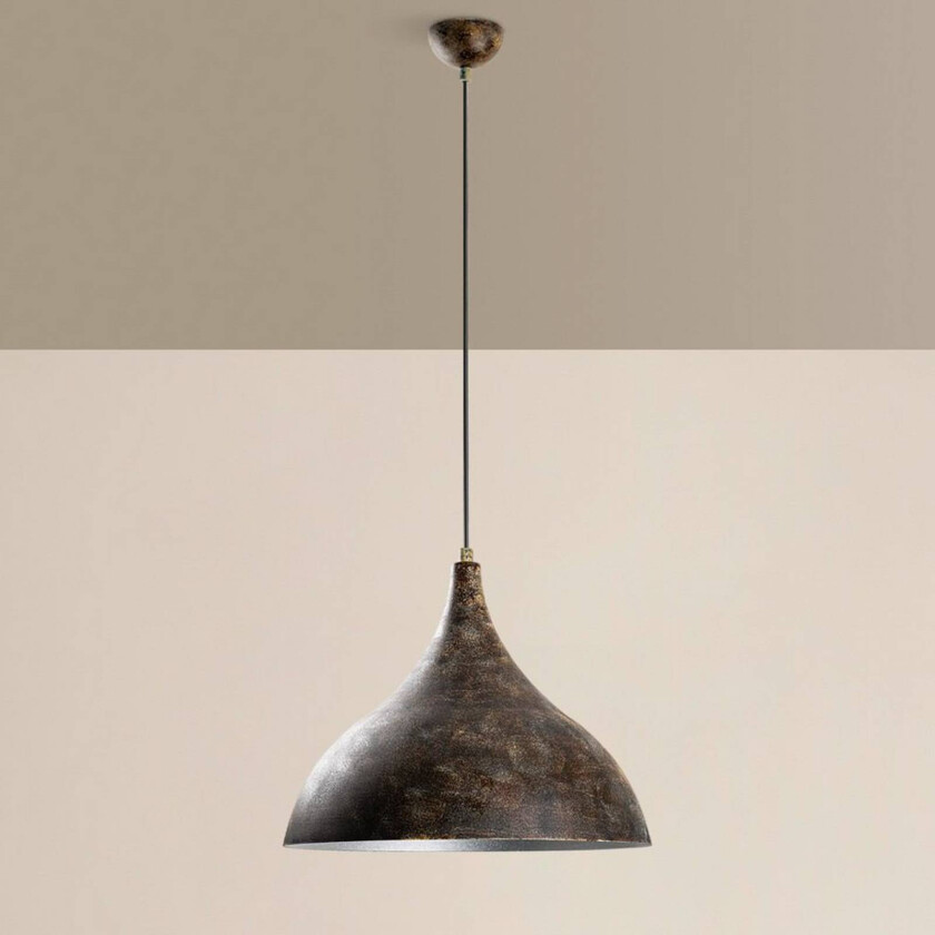 Hengelampe Bitlislim, antikkbrun, Ø 41 cm, metall, E27