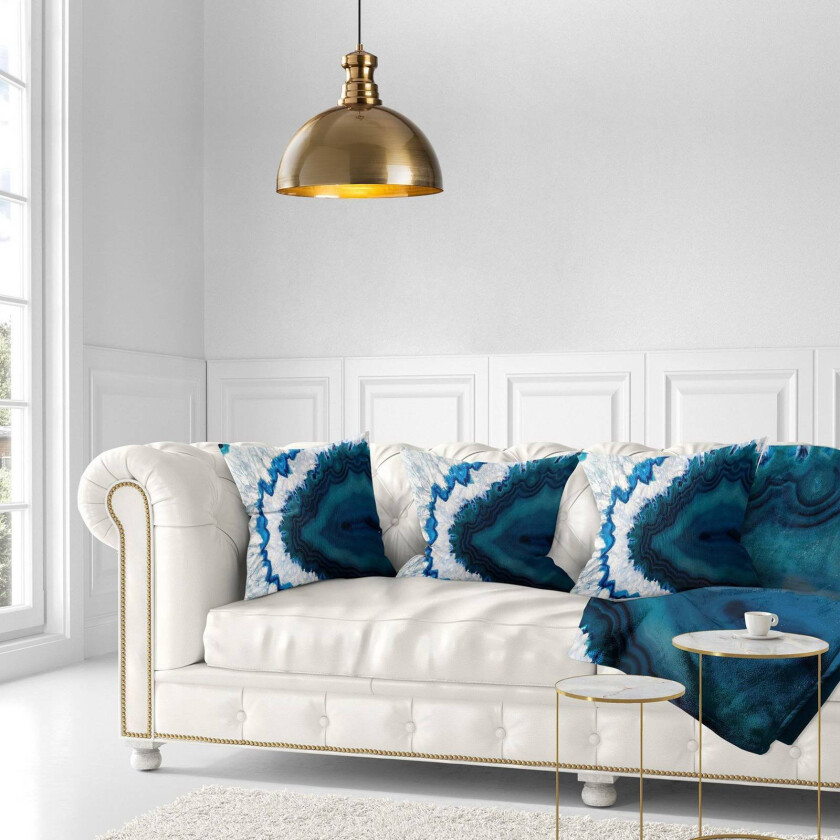 Hengelampe Berceste, gullfarget, metall, Ø 40 cm, E27