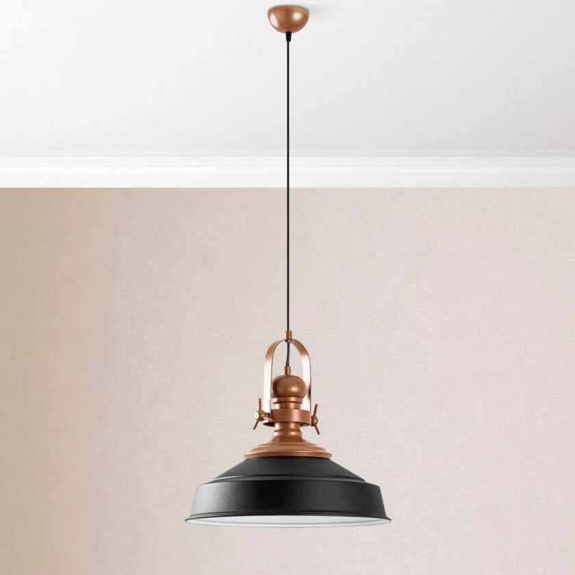 Hengelampe Craft, svart, metall, Ø 41 cm, E27