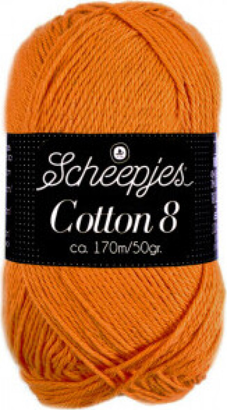 Cotton 8 Garn Unicolor 639 Oransje