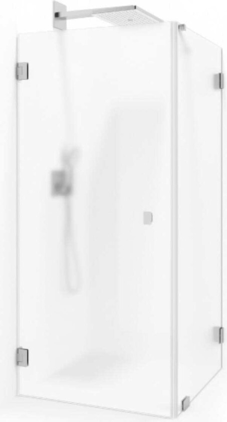 Grace Swing Dusjhørne Kombi (dør+Vegg) Børstet / 100x90cm Briljant ice