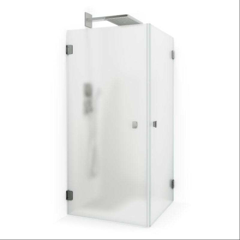 Grace Dusjhjørne Rett Briljant ice / Krom 70x70cm