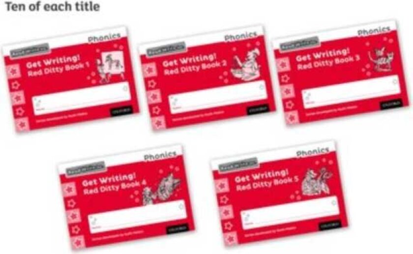 Read Write Inc. Phonics: Get Writing! Red Ditty Books 15 Pack of 50