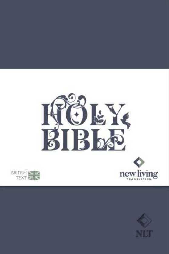 NLT Holy Bible New Living Translation, British Text Version in Blue Softtone Flexiback Binding
