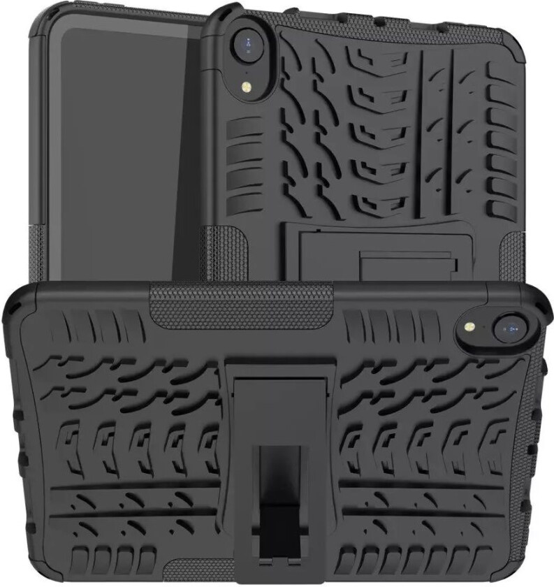 iPad Mini (2021) Håndverker Deksel m. Dekkdesign & Stativfunksjon - Svart