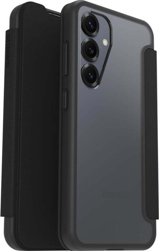 OtterBox Galaxy S25 React Folio (gjennomsiktig/sort)