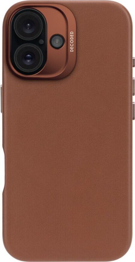 Leather Backcover Iphone 16 Tan (gul-brun)