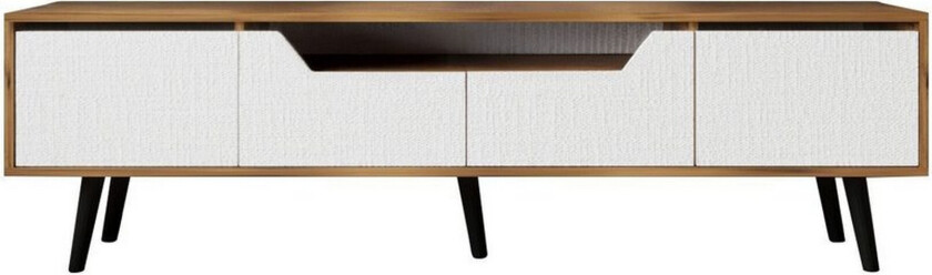 Kollumber TV-benk 180x30 cm - Valnøtt/Hvit