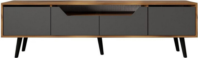 Kollumber TV-benk 180x30 cm - Valnøtt/Antrasitt