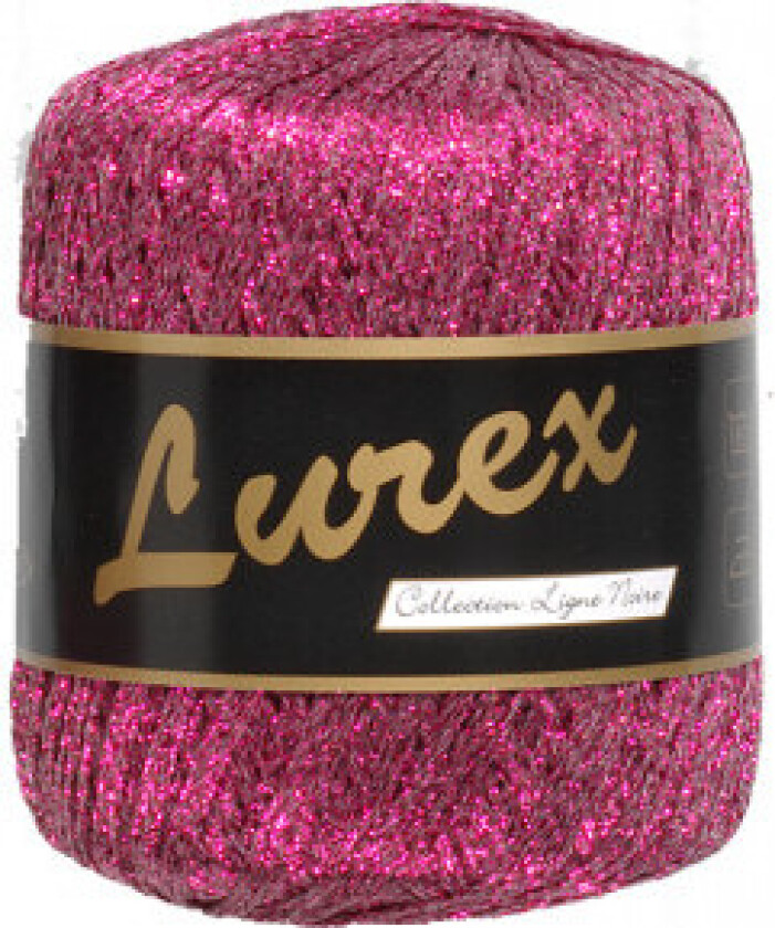 Lammy Lurex Garn 11 Mørk Rosa