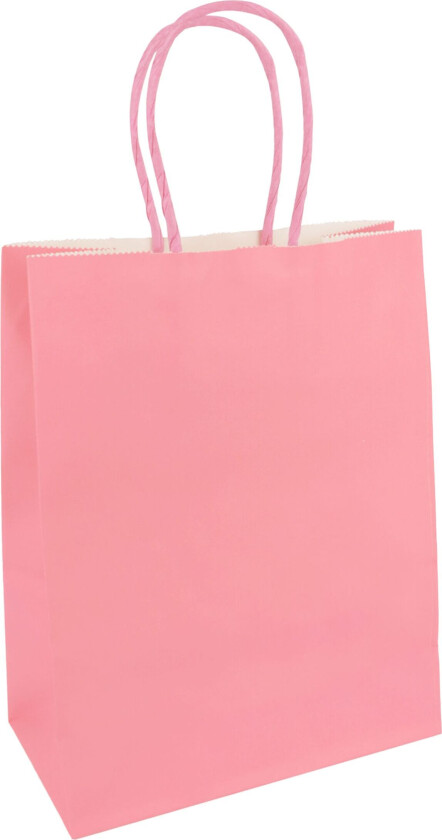 Gavepose med håndtak lys rosa