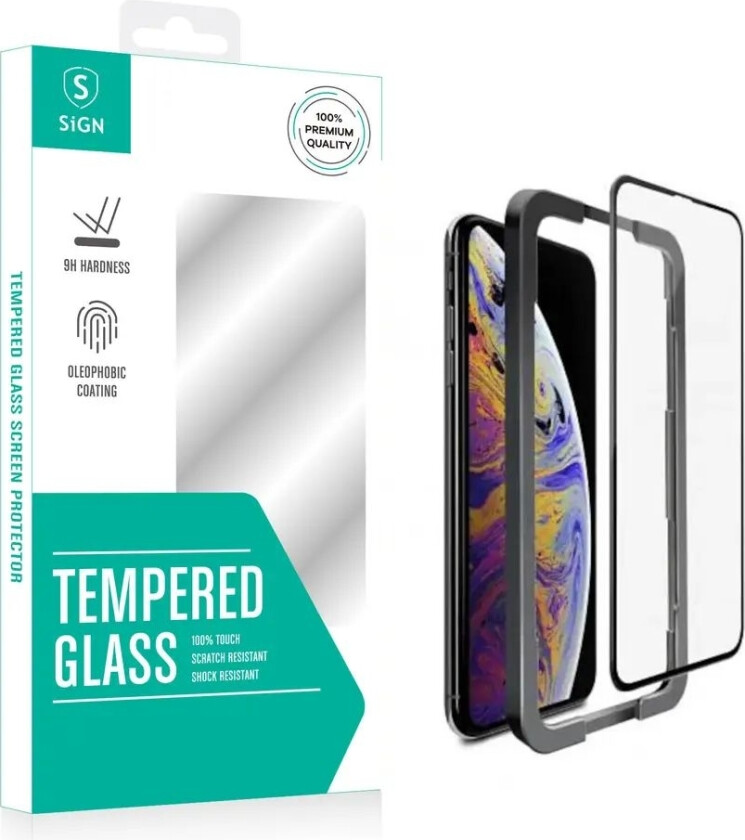 Full Cover Skjermbeskytter i herdet glass for iPhone 15 med monteringsramme