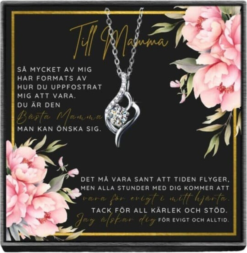 Til mamma gave vackes zirkonium med kort og eske