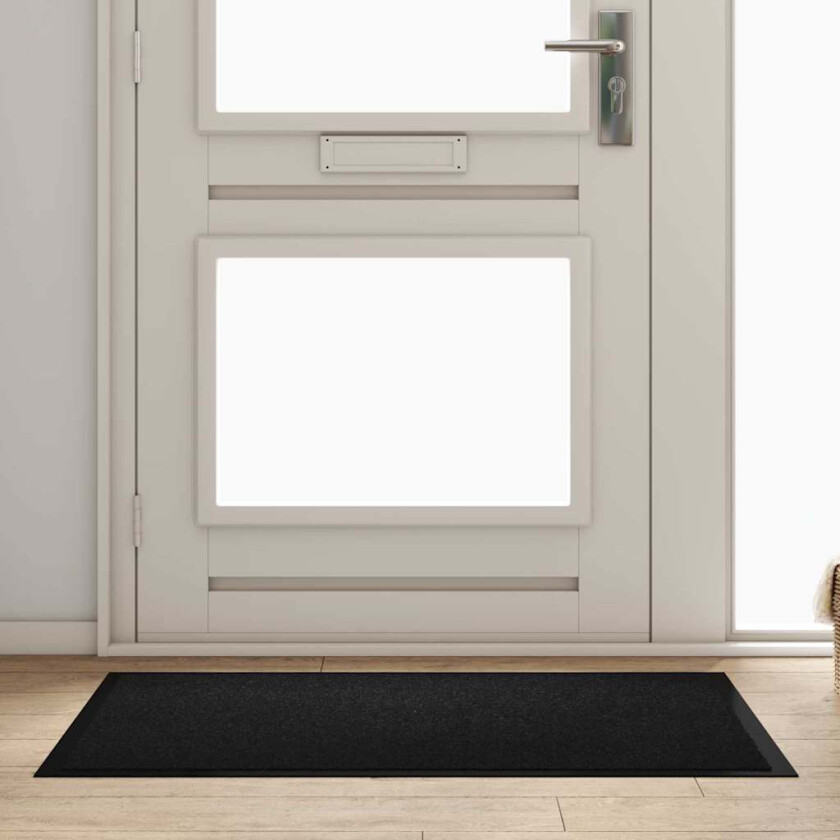 Dørmatte Svart 80 x 120 cm Teddy-stoff