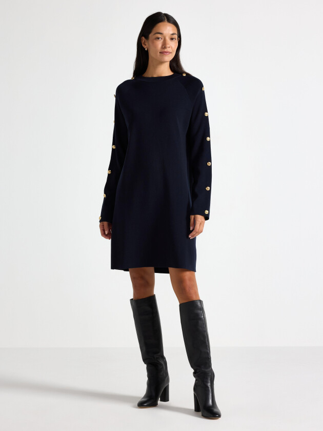 Ribbestrikket mini kjole