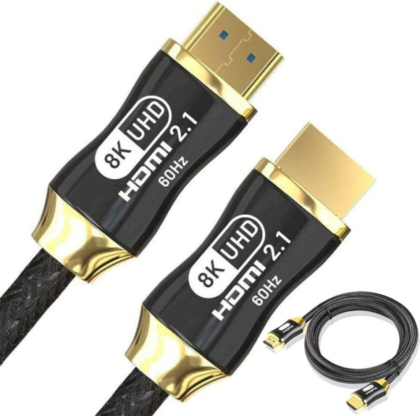 1.5m HDMI 2.1 Kabel - Ultra HD 8K - Guldpläterad