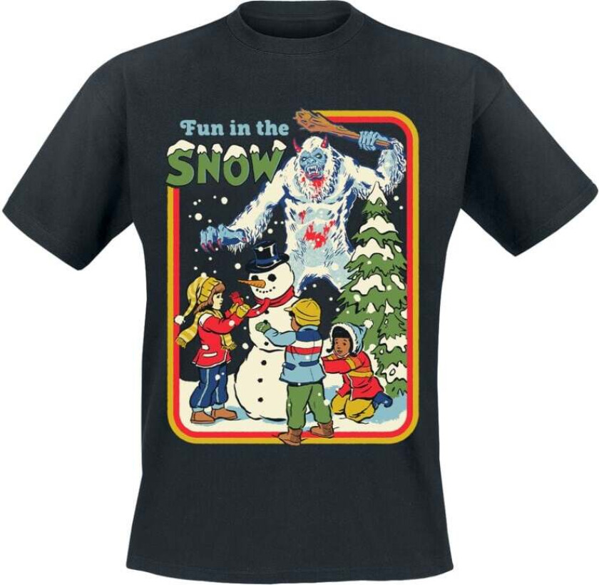 Fun T-skjorte - Fun in the snow - M til 3XL - Herrer - svart
