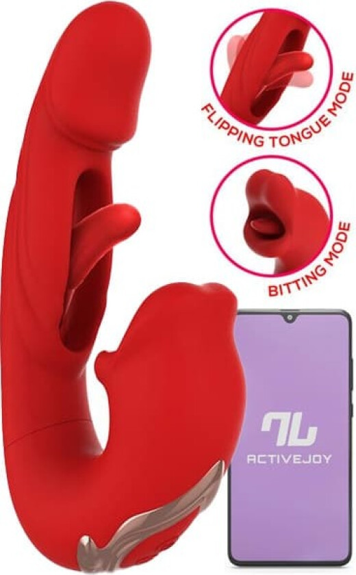 Mouty Vibe With Biting & Flipping With App Appstyrt vibrator