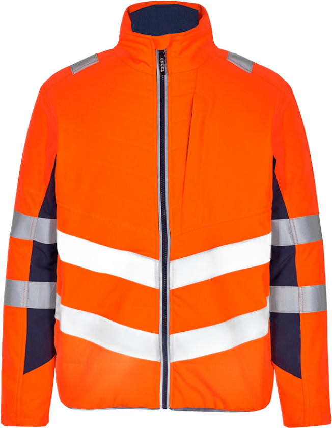 vattert jakke 1159, EN 20471 klasse 2, oransje/blå, str. XS