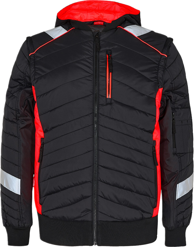 JAKKE 1870-224 SORT/RØD XS