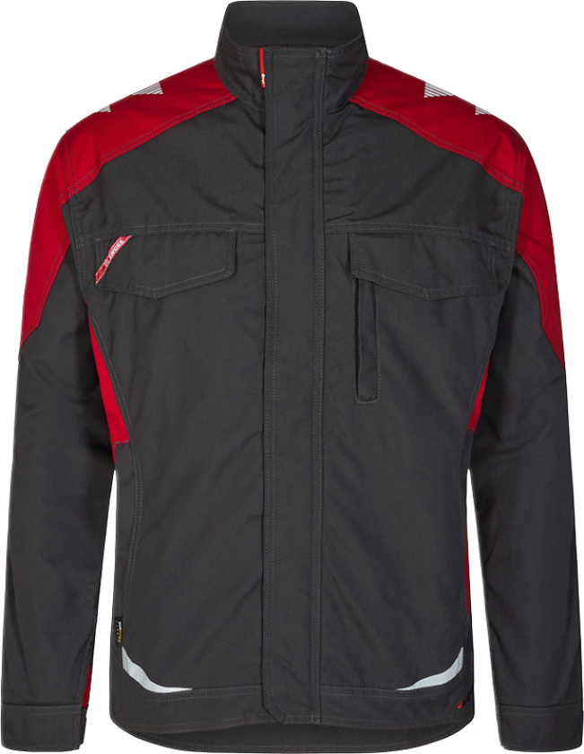 JAKKE 1810-254 GRÅ/RØD 5XL