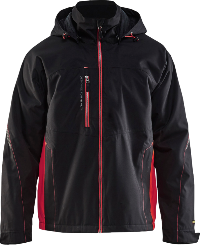 SKALJAKKE SORT/RØD XXL