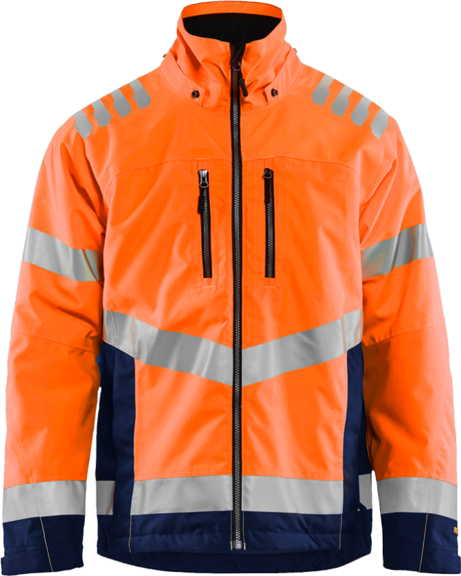 HIGH VIS ORANGE/MARINEBLÅ S