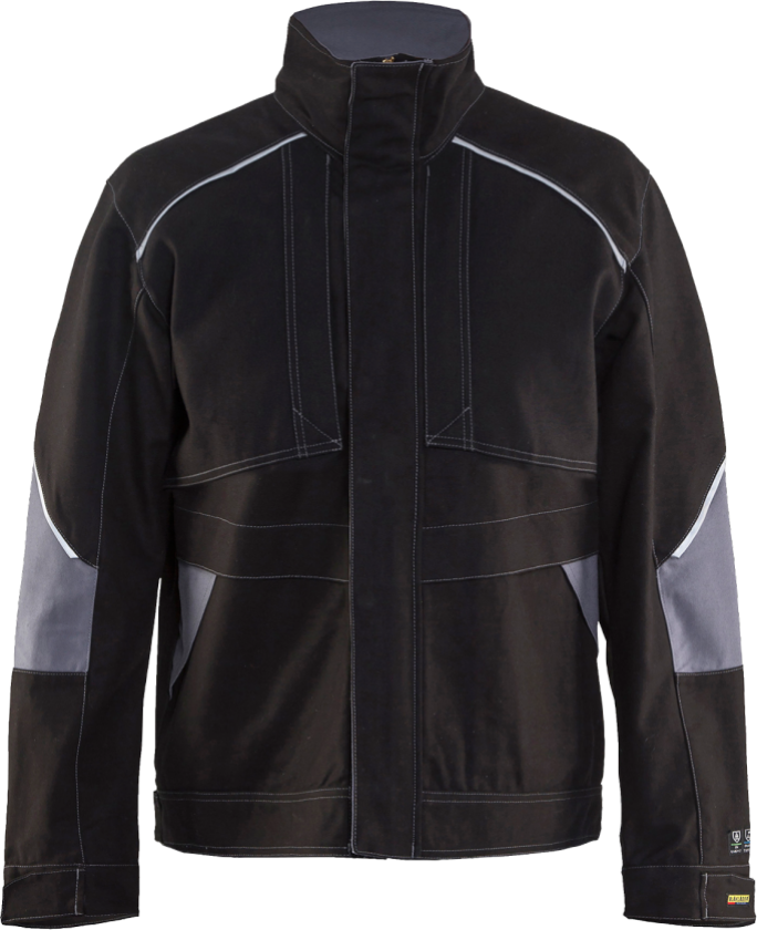 ANTI-FLAME JAKKE SORT/GRÅ XL