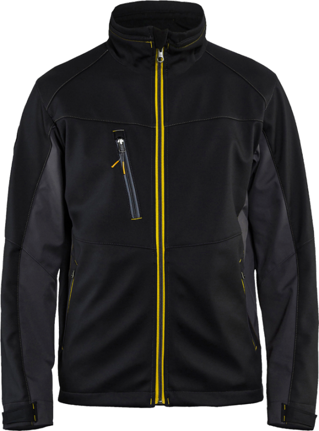 SOFTSHELL JAKKE SORT/HIGH VIS