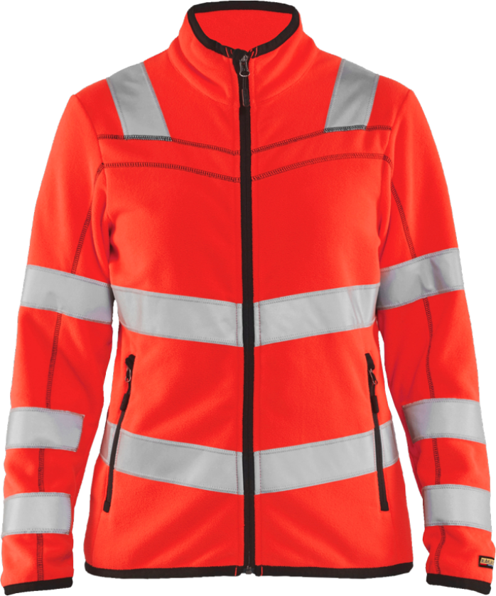 DAME HIGH VIS MICROFLEECE JAKK