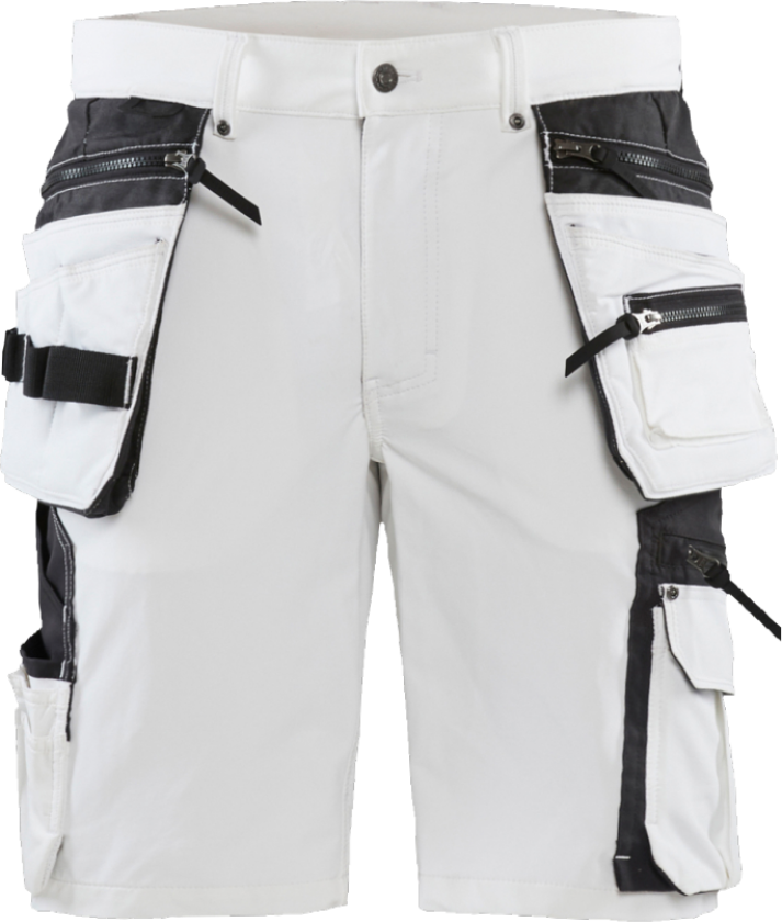 SHORTS 4-VEJS STRETCH HVID/MØR