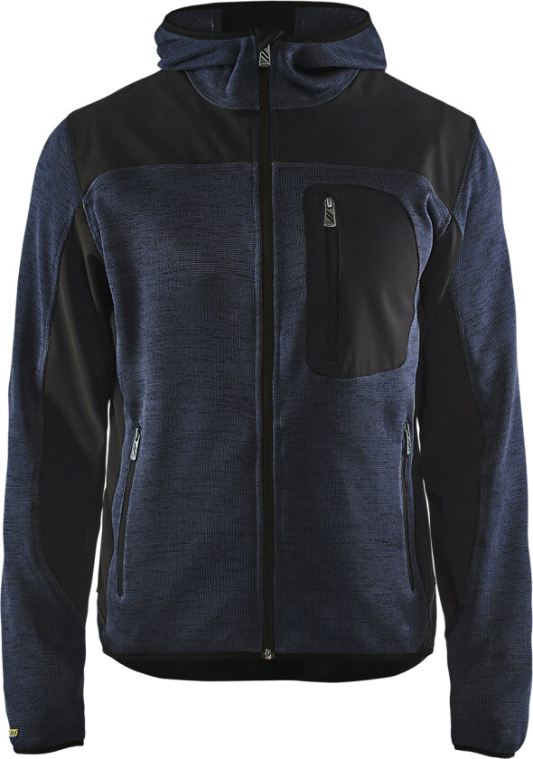 STRIKKET SOFTSHELL JAKKE MØRK