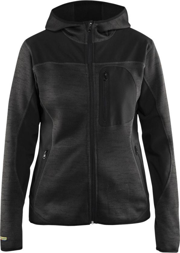 DAME STRIKKET SOFTSHELL JAKKE
