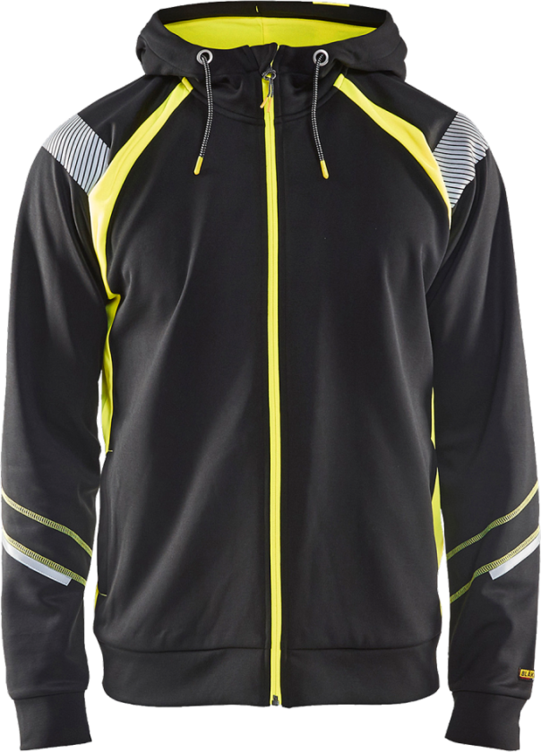 HÆTTETRØJE 343311 SORT/GUL XL