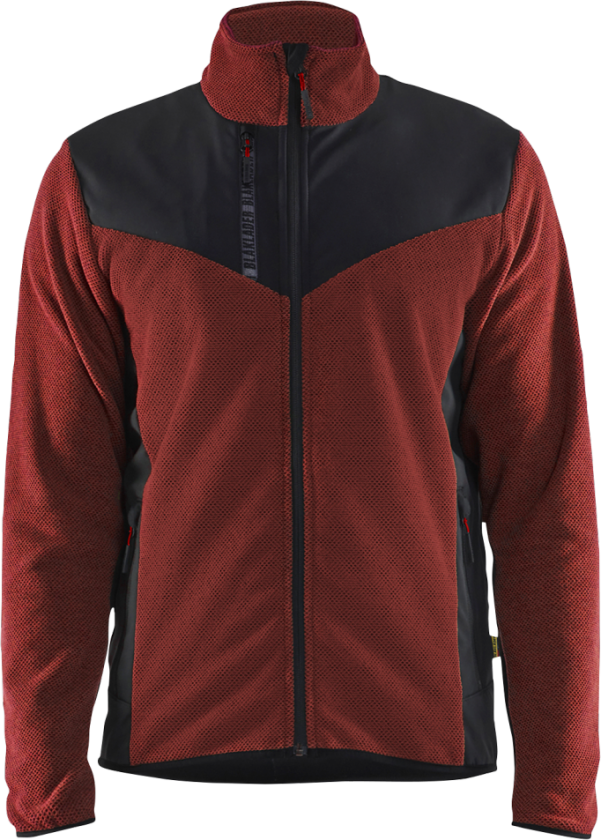 STRIKKET JAKKE MED SOFTSHELL B