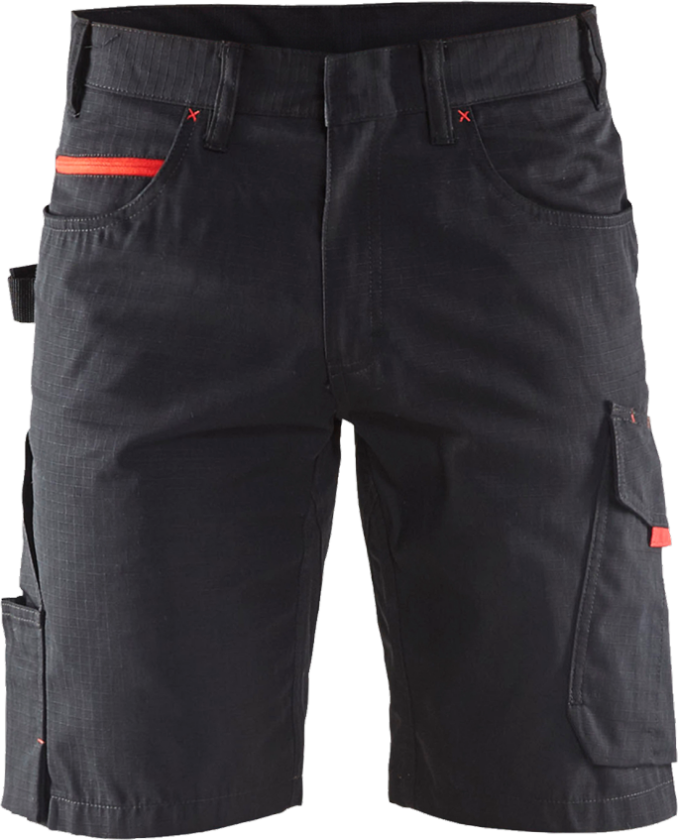 SHORTS 14991330 SORT/RØD, C62