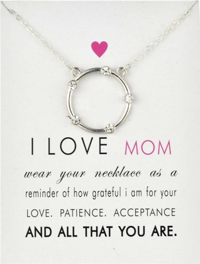 Gave halskjede i kjærlighet mamma mamma mor morsdag halskjede sølv