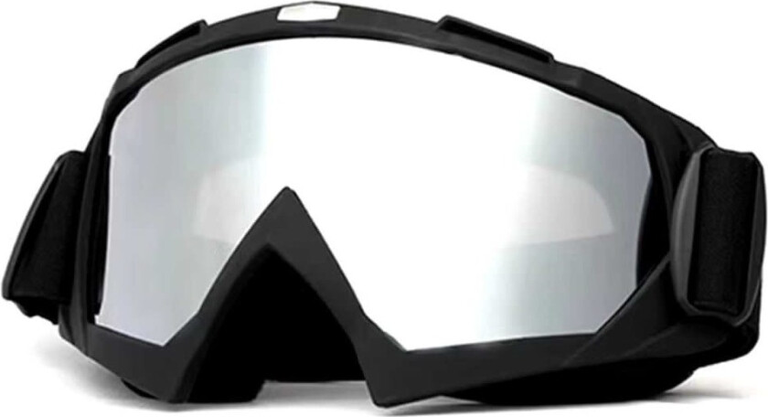 Skibriller Sølv Speil Glass Matt Svart