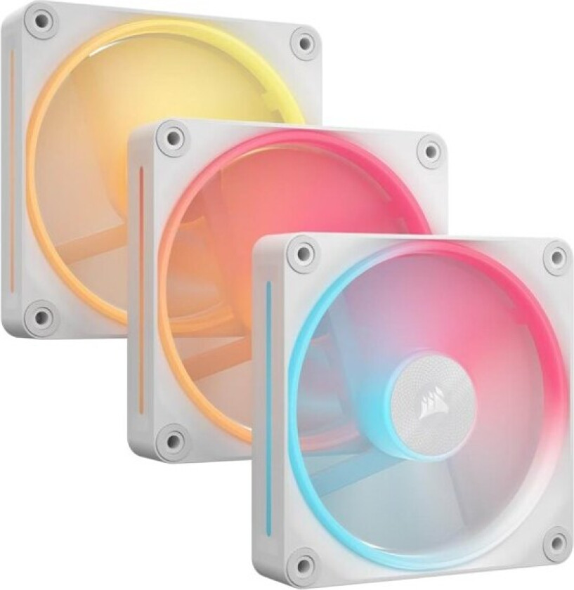 Bilde av iCUE LINK LX120-R 3-pack - Kabinettvifte - 120mm - Hvit med RGB-lys - 37 dBA