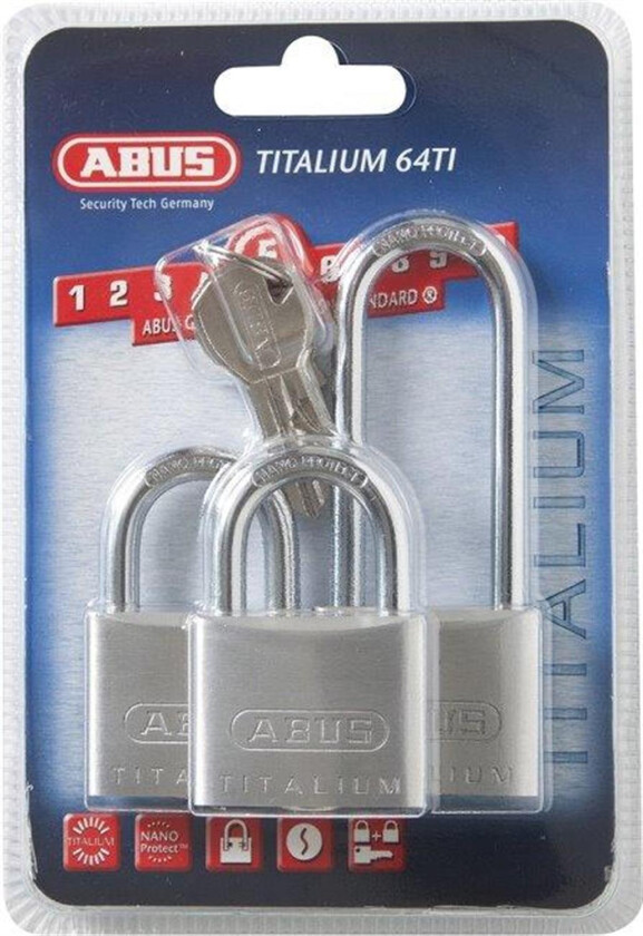 Hengelås Titalium 64/40+HB63 3-pk