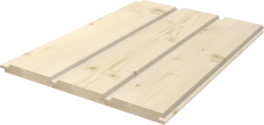 Kledning rustikk med hulkil gran 19x120 kl.1 grunnet bas heftig