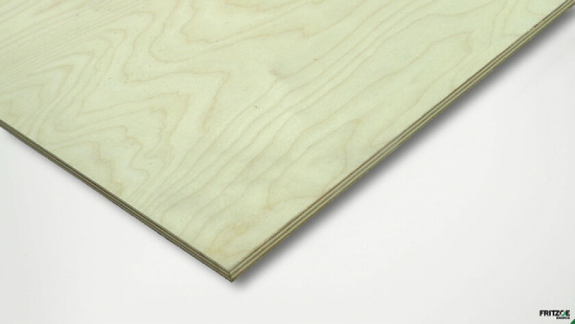 Woodworld kryssfiner poppel finert bjørk B/BB 12x1200x600 mm