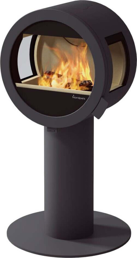 Nordpeis Me Pedestal peisovn med sideglass