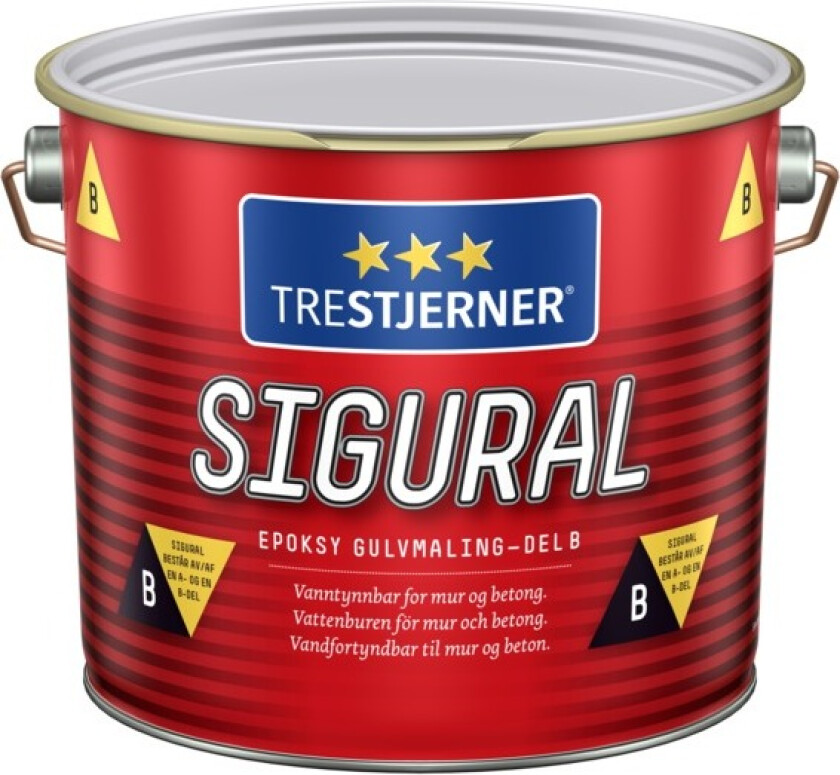 TreStjerner Sigural epoxy del B gulvmaling