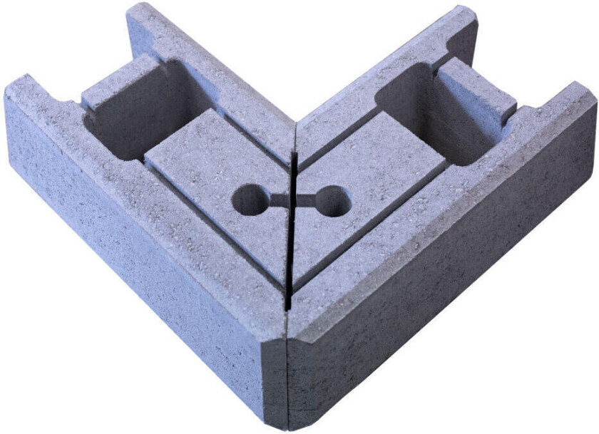 Bilde av Asak støttemur hjørne grå m/kile