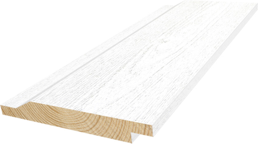 Kledning d-fals 28 gr gran 19x148 kl.1 grunnet + malt ett strøk heftig pro egghvit