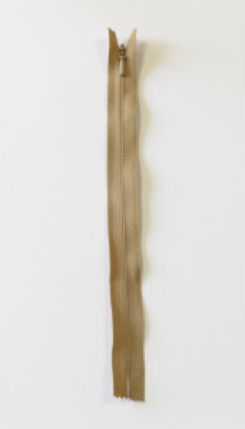 Usynlig Glidelås Fast Mørk Beige 4mm - 55cm