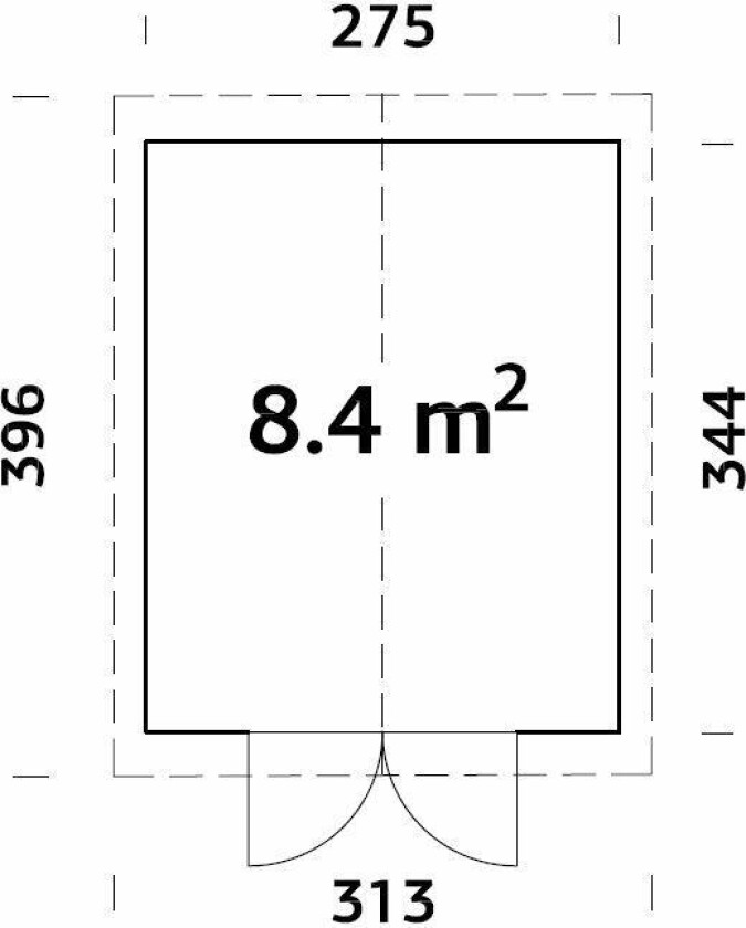 Palmako Martin 8,4 m2 redskapsbod