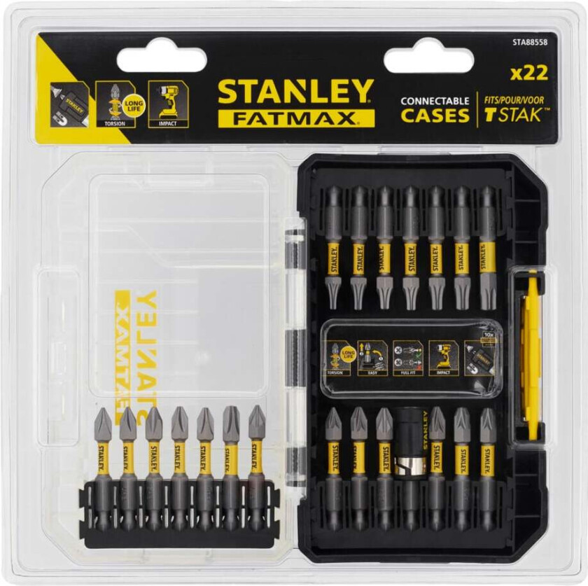 FATMAX Bitssett m/magnetisk bitsholder 22 deler STA88558