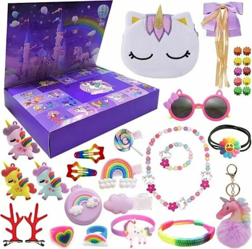 Julekalender Enhjørning - Adventskalender med Leker